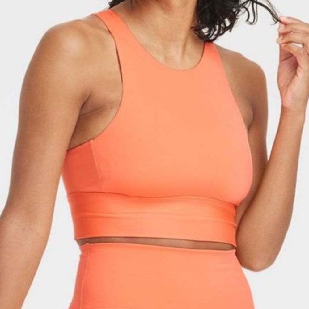 NWT Women's Light Support Brushed Sculpt High-Neck Sports Bra - All in Motion - Picture 4 of 11